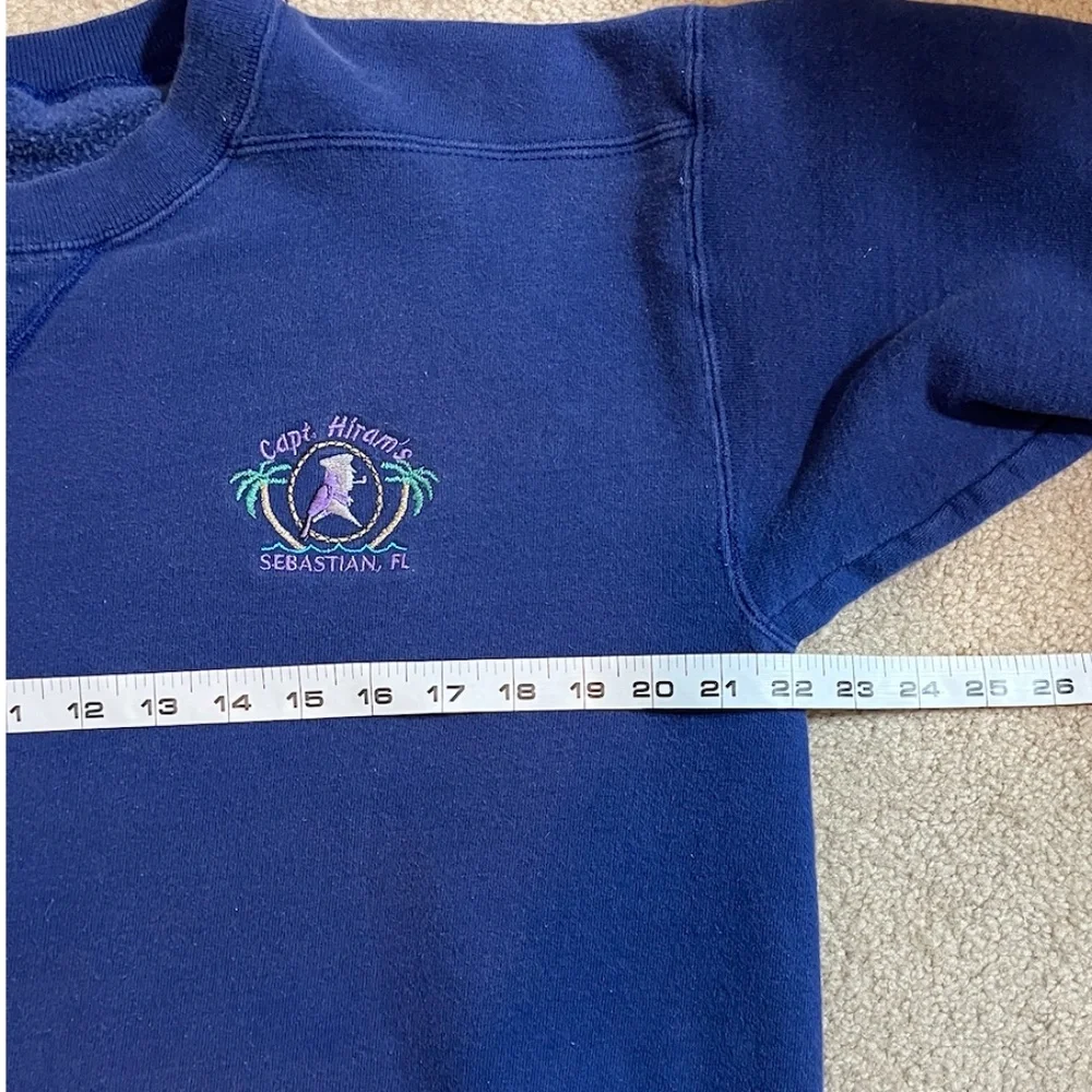 Capt. Hiram’s Sebastian FL Sweatshirt 🌊 Florida Souvenir, Men's Med/Women's Leg - Picture 4 of 9
